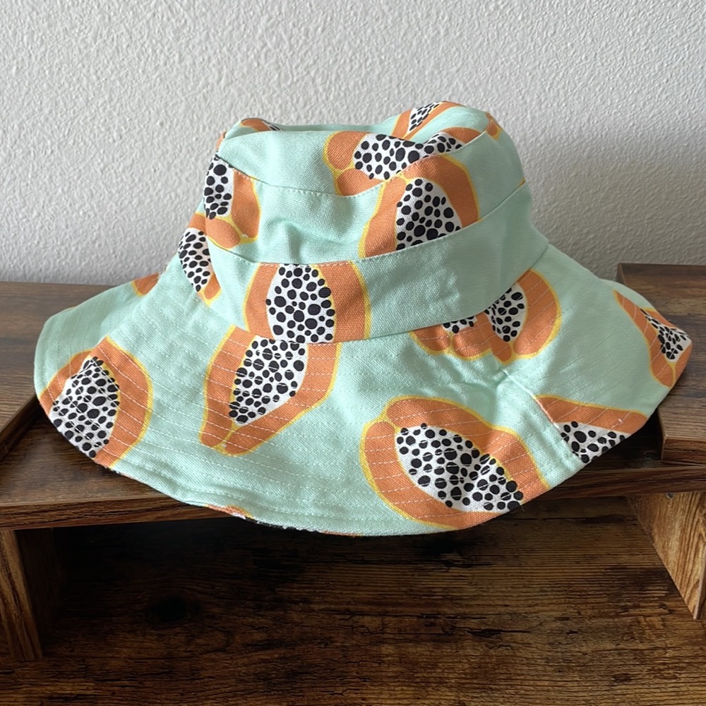 Fighting Eel Adult canvas floppy Hat Mint Papaya L